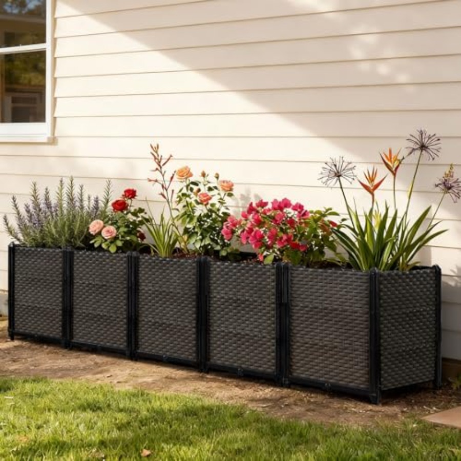 Self-Watering Planter - Jardinera elevada de exterior con sistema