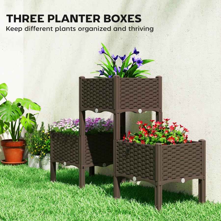 Jardinera elevada de plástico  - Self-Watering Planter reseña y precio