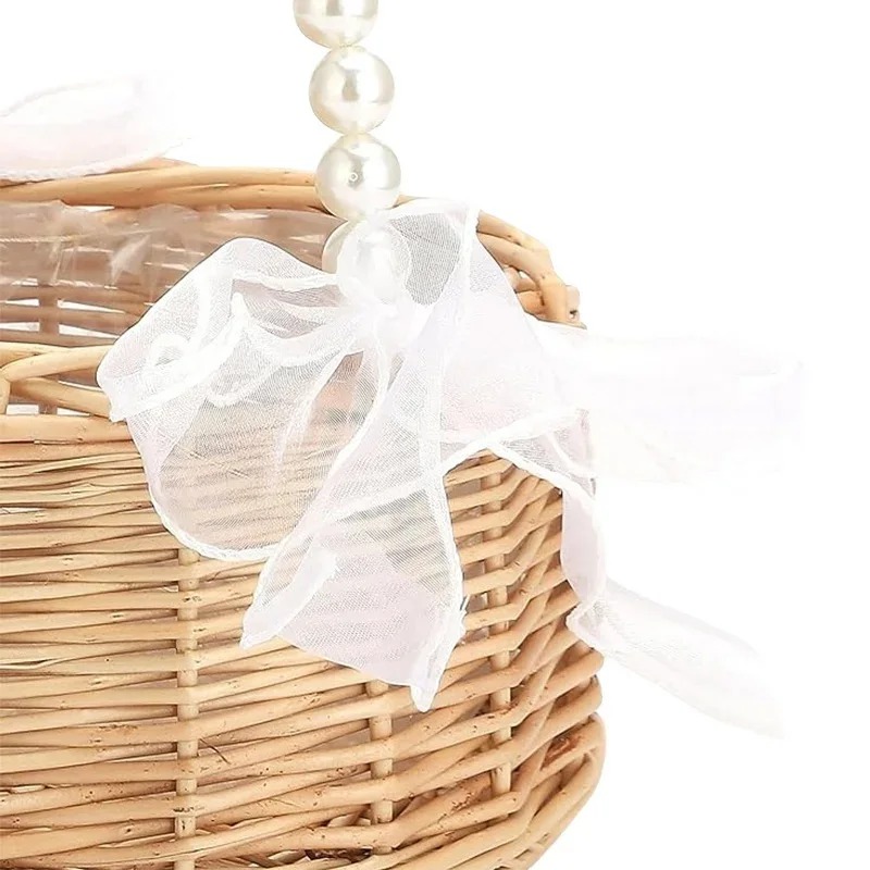 Cesta de mimbre con asa de per - Gardening Tools Girls reseña y precio